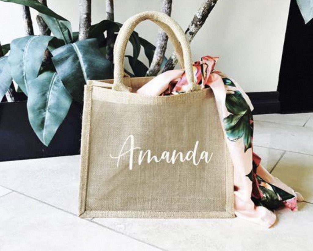 custom burlap tote bags