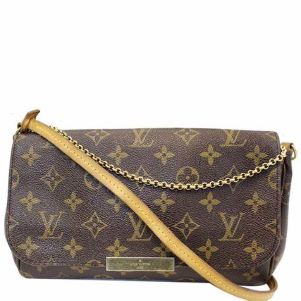 louis vuitton favorite mm monogram canvas crossbody bag brown