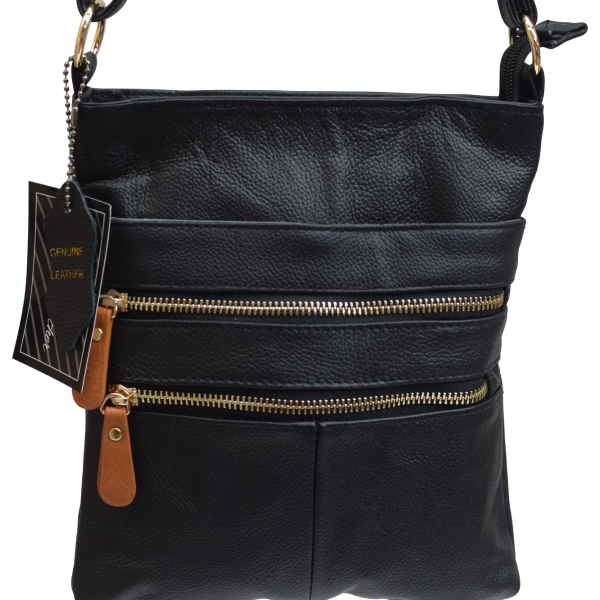 zipper crossbody bag