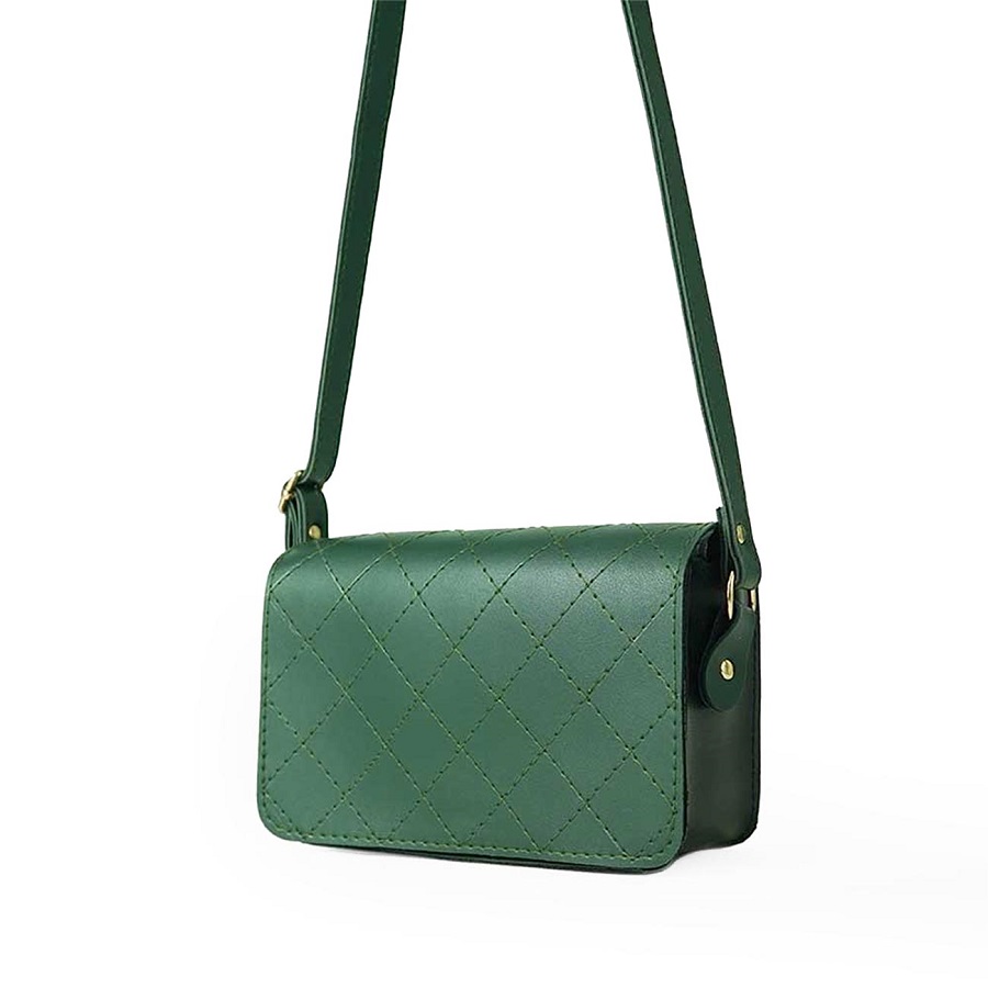 dark green crossbody bag